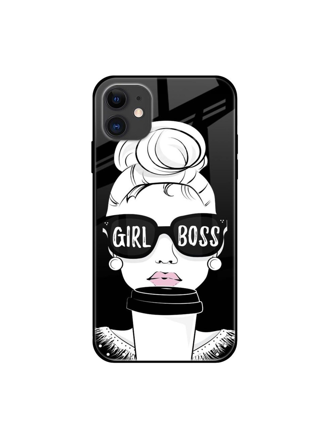 

QRIOH Girl Boss Printed iPhone 12 Mini Back Case, White