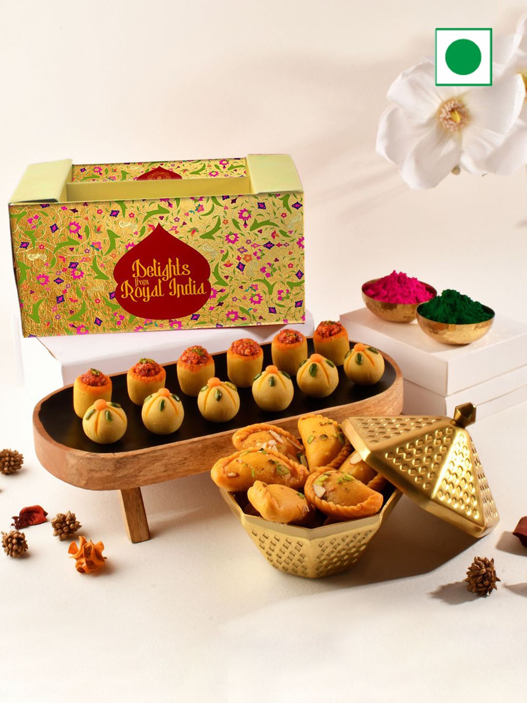 

RawFruit Holi Sweets With Herbal Colors, Yellow