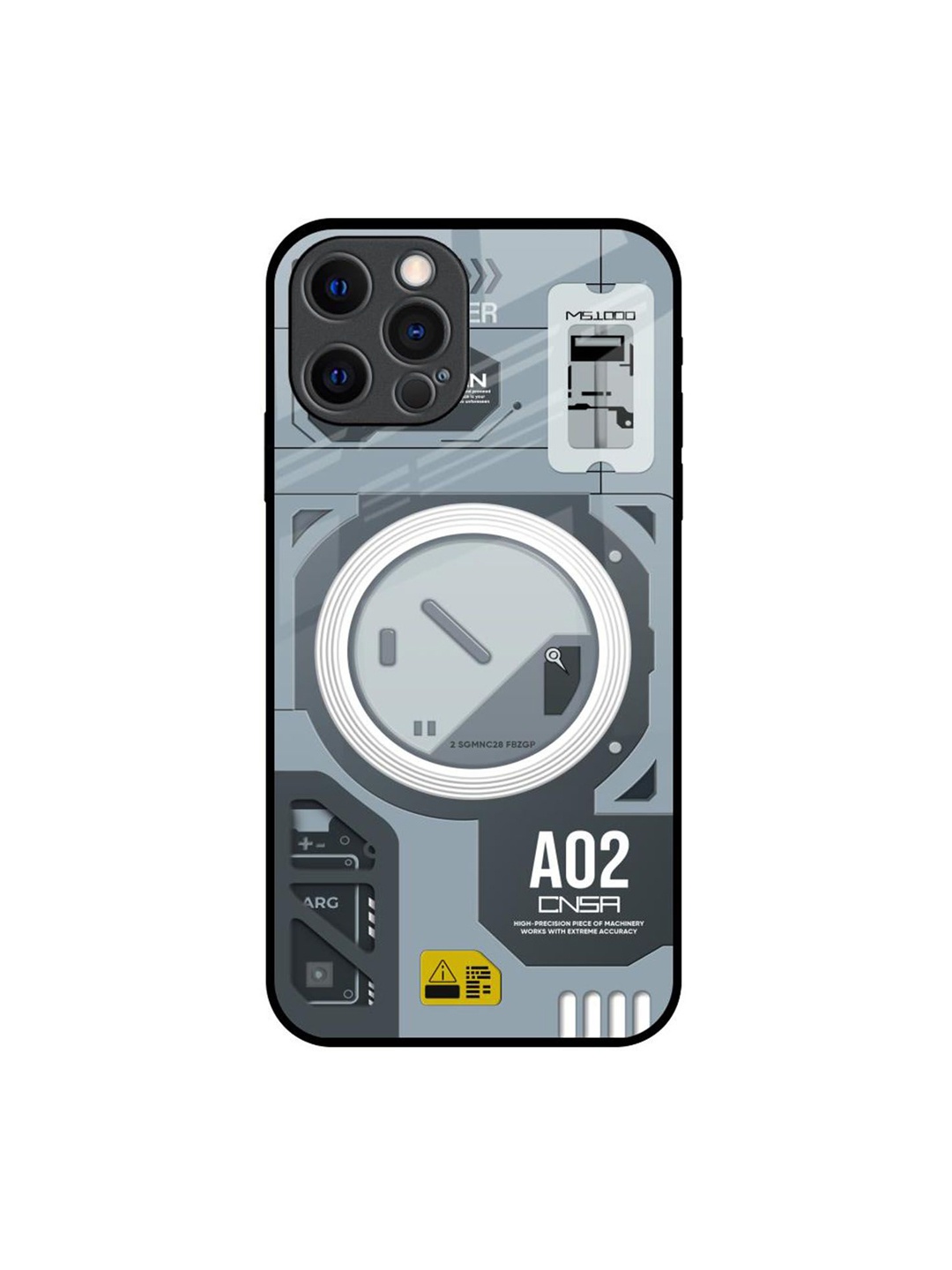 

QRIOH Typography Printed iPhone 12 Pro Back Case Mobile Accessories, Grey