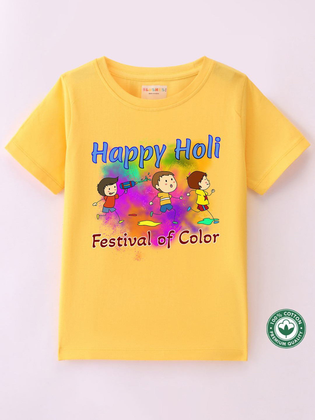 

BLUSHES Kids Printed T-shirt, Yellow