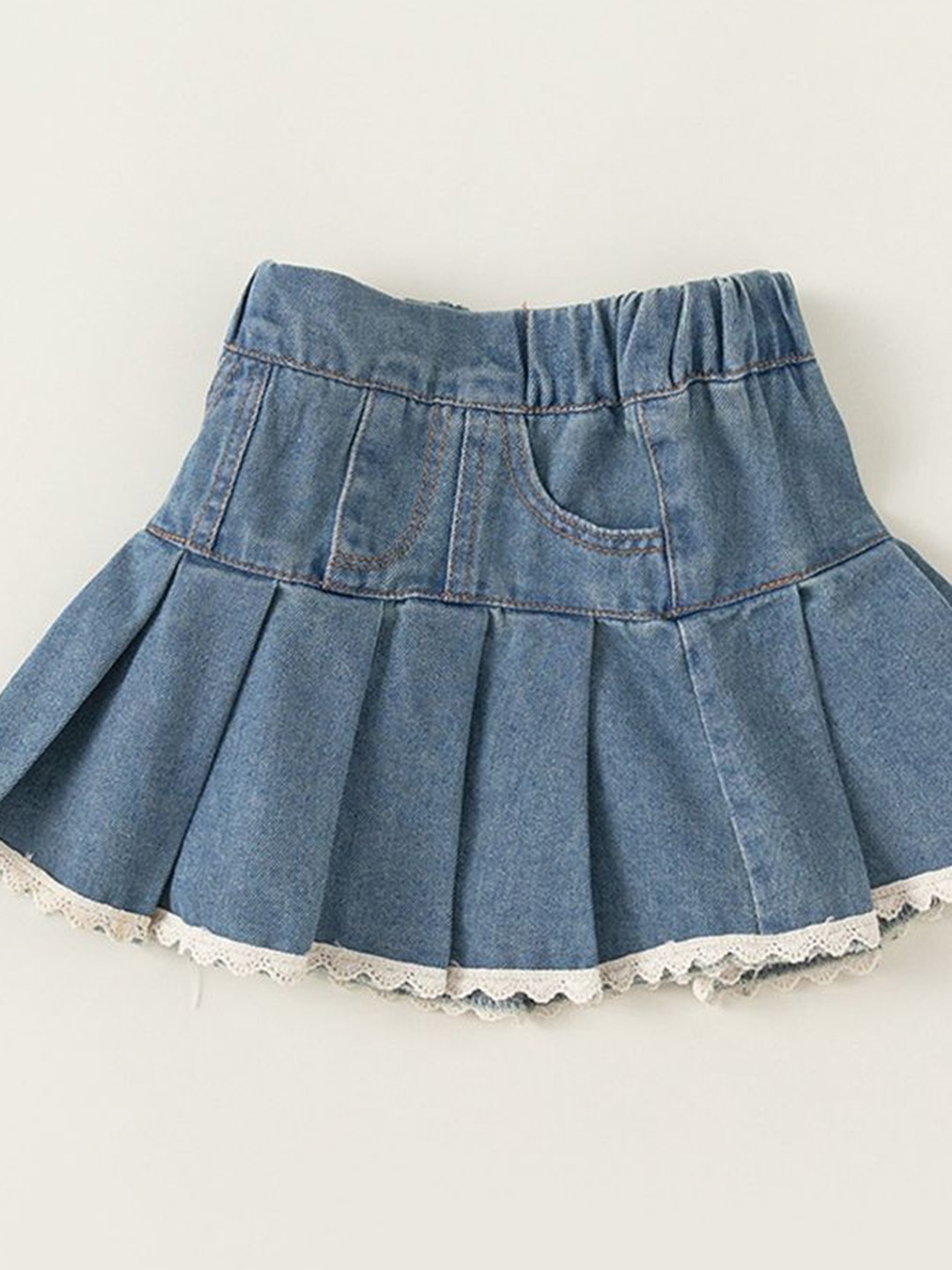 

LULU & SKY Girls Pleated Mini Skirt, Blue