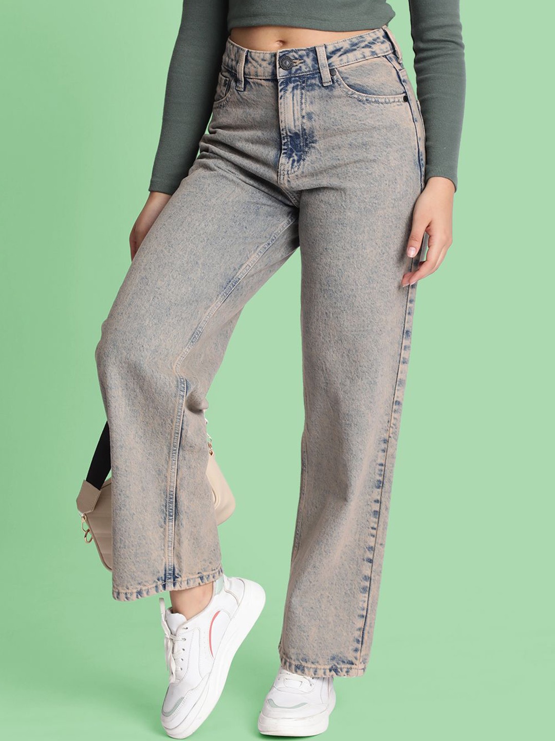 

Bene Kleed Women Relaxed Fit High-Rise Jeans, Blue