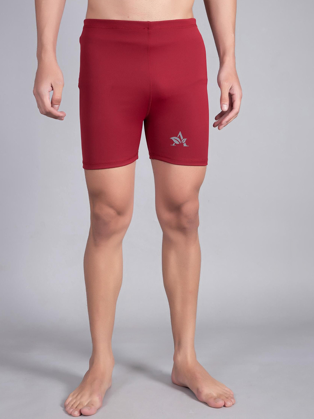 

UllasPemium Men Solid Swim Shorts, Maroon
