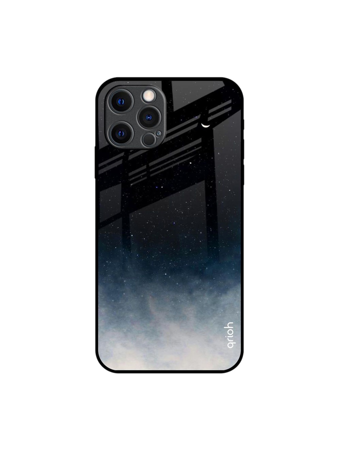 

QRIOH Quirky Printed iPhone 12 Pro Max Back Case Mobile Accessories, Black