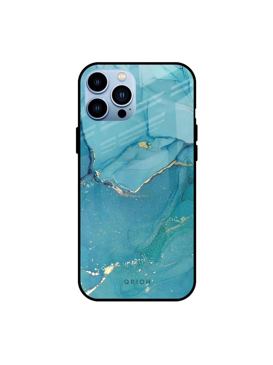

QRIOH Quirky Printed iPhone 13 Pro Back Case Mobile Accessories, Blue