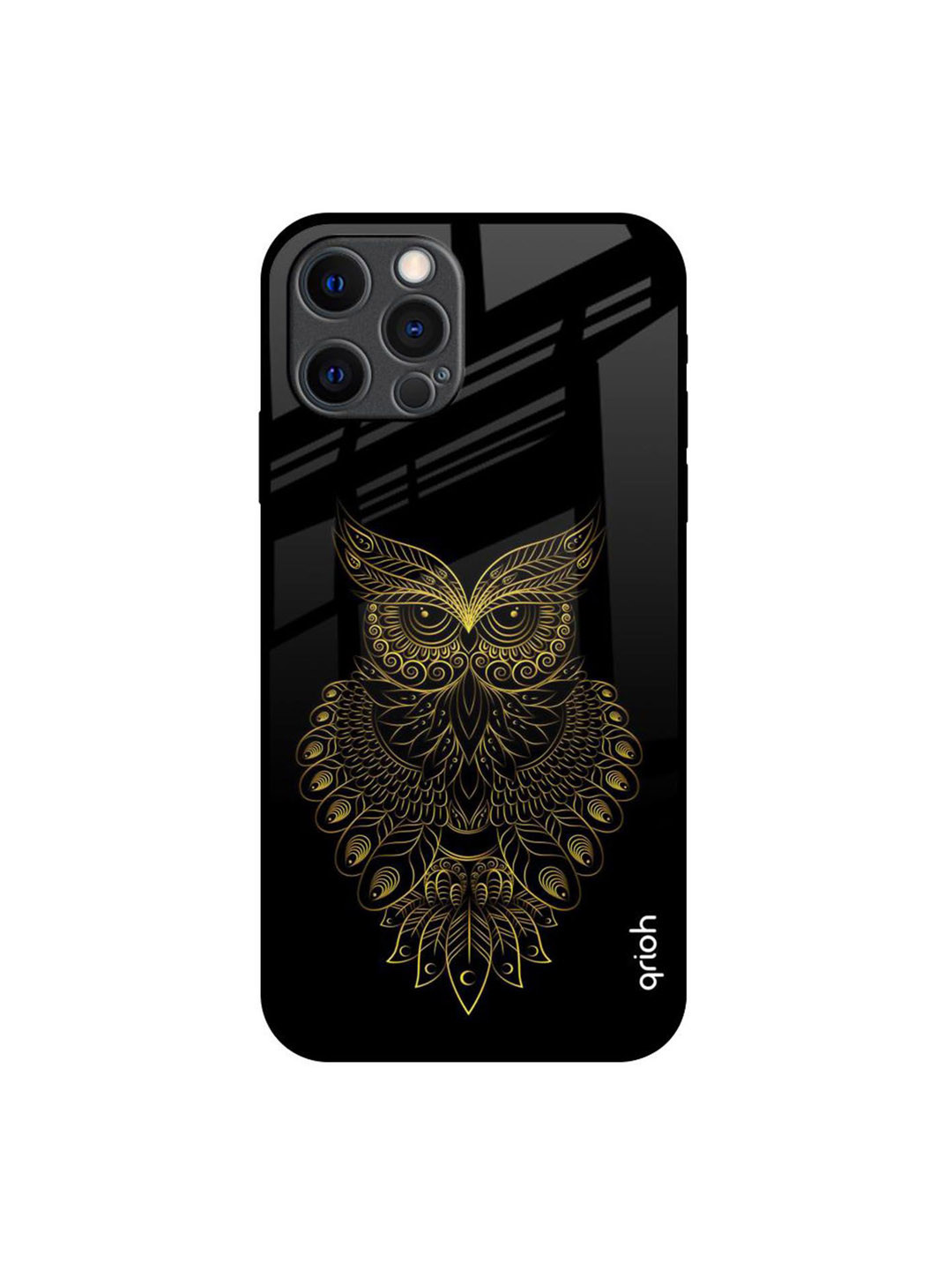 

QRIOH Quirky Printed iPhone 12 Pro Max Back Case Mobile Accessories, Black