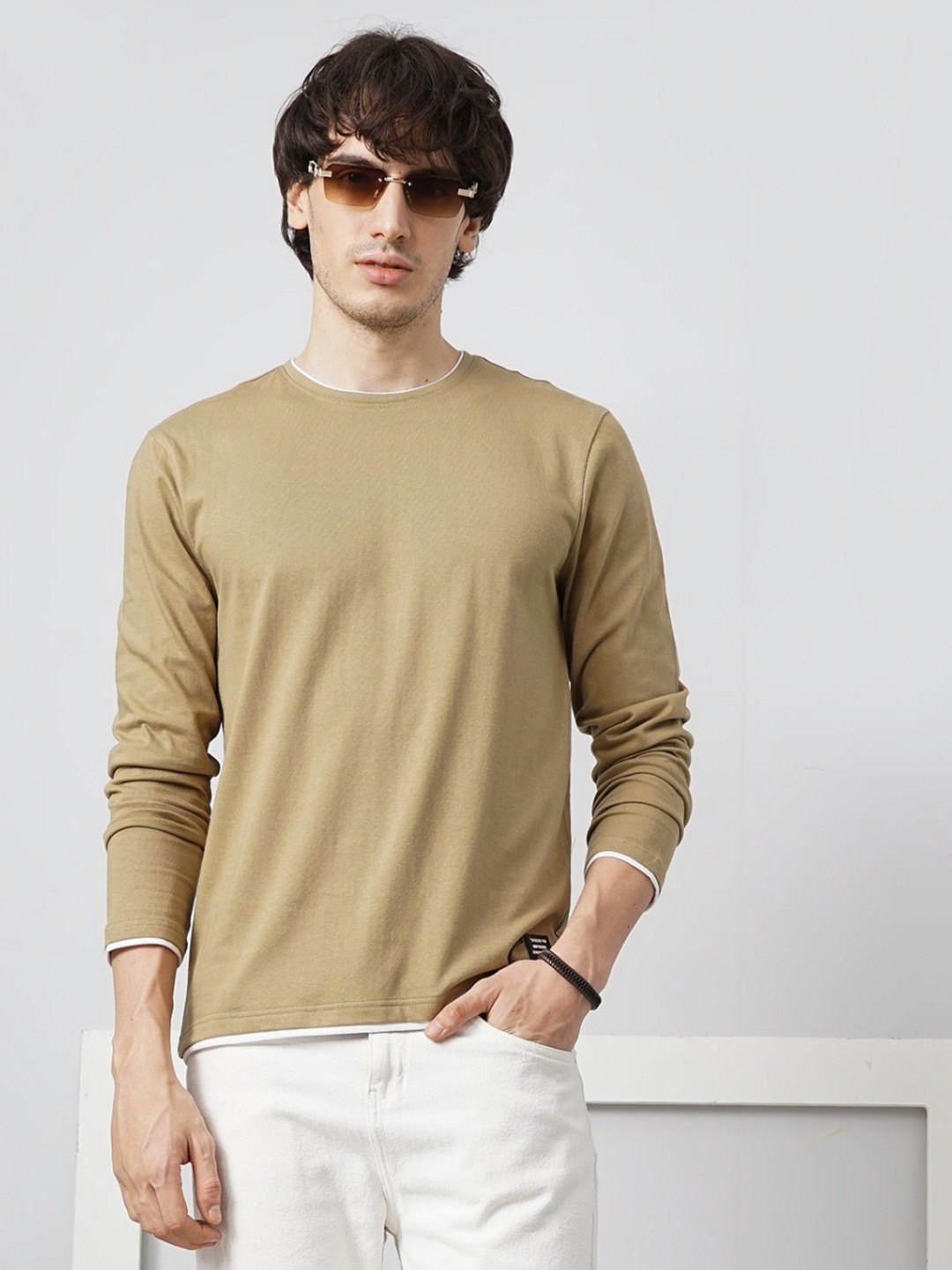 

Genoa Men Slim Fit T-shirt, Khaki