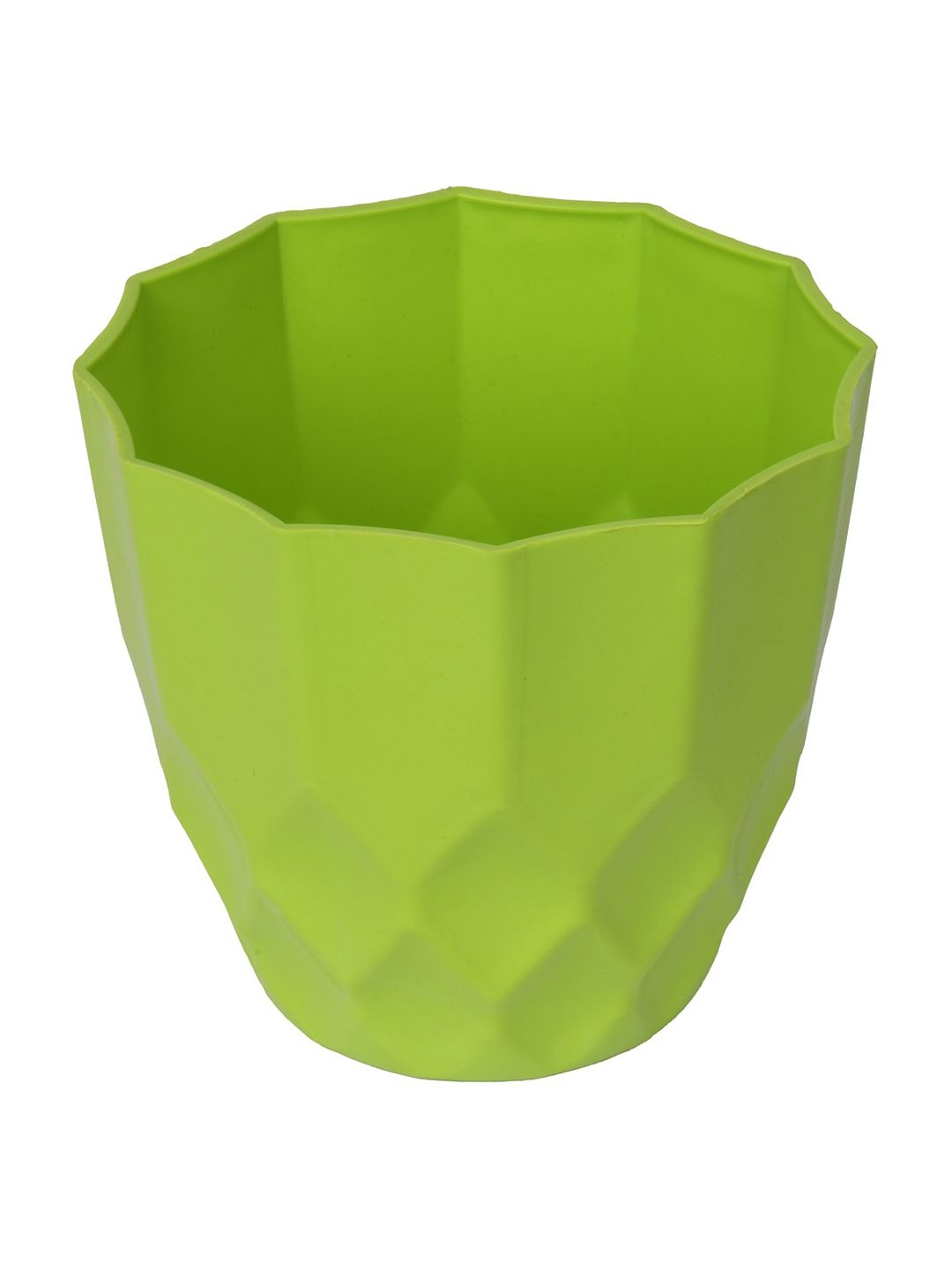 

Kuber Industries Green Textured Flower Pot Planter