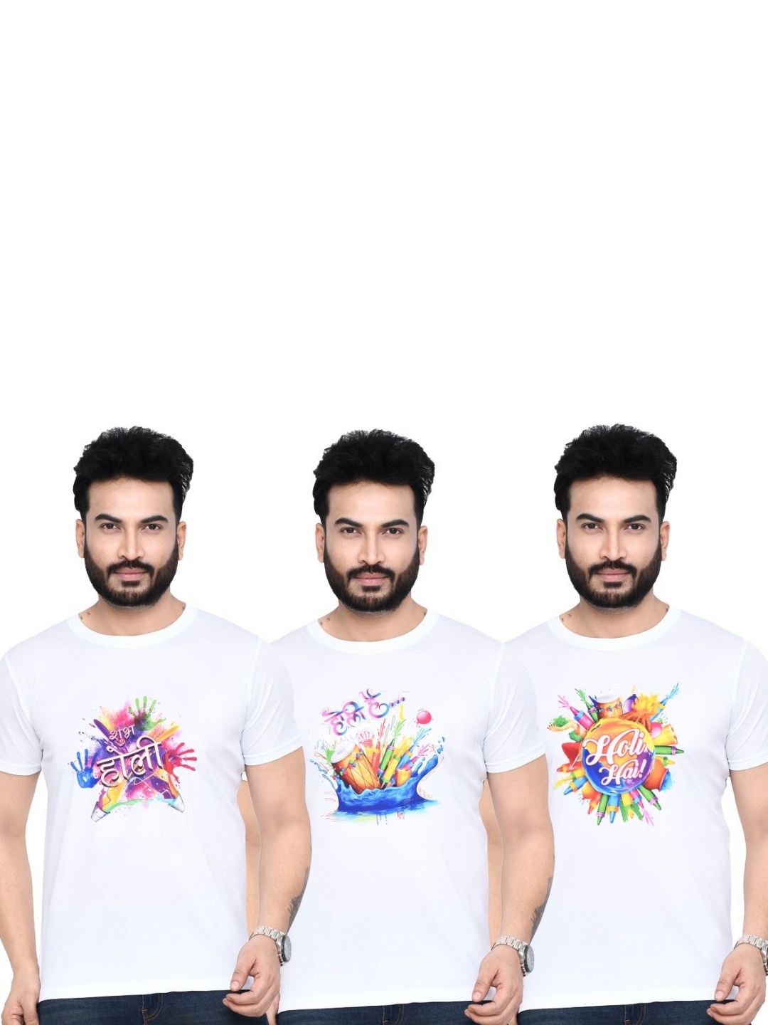

RAPL Women 3 Printed Applique T-shirt, White
