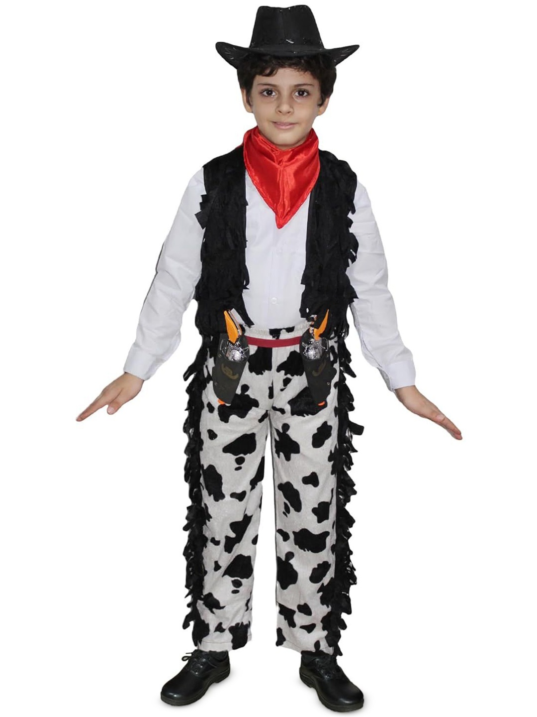 

Kaku Fancy dresses Boys Long Sleeves Cow Boy Costume Set, Black