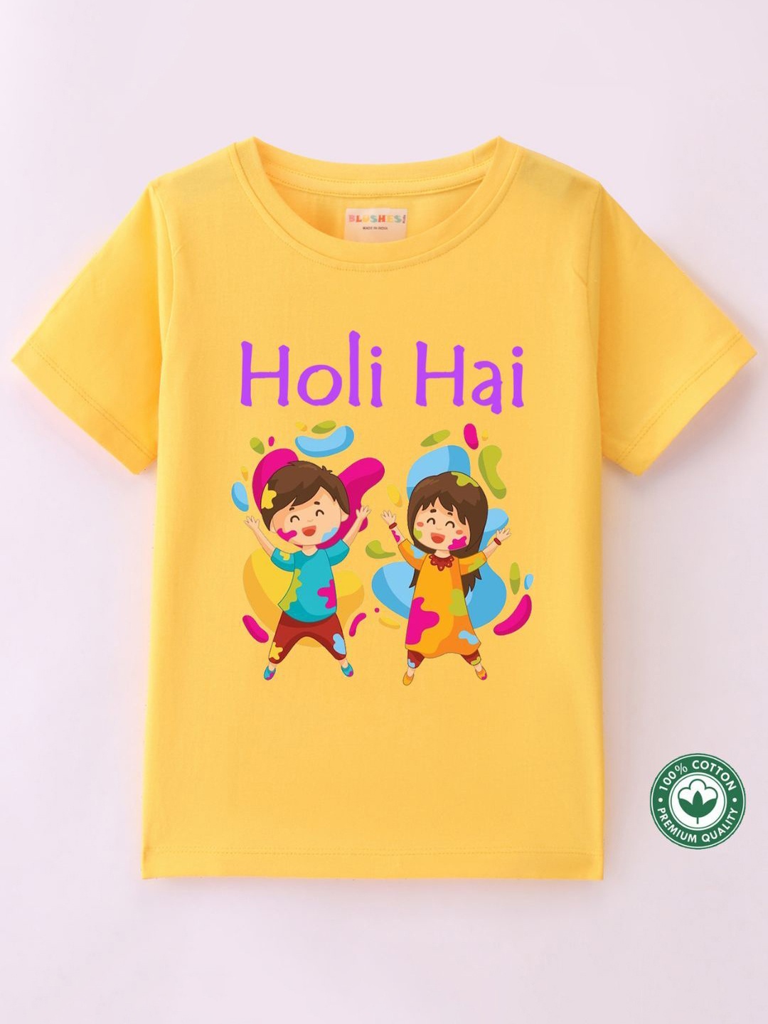 

BLUSHES Kids Printed T-shirt, Yellow
