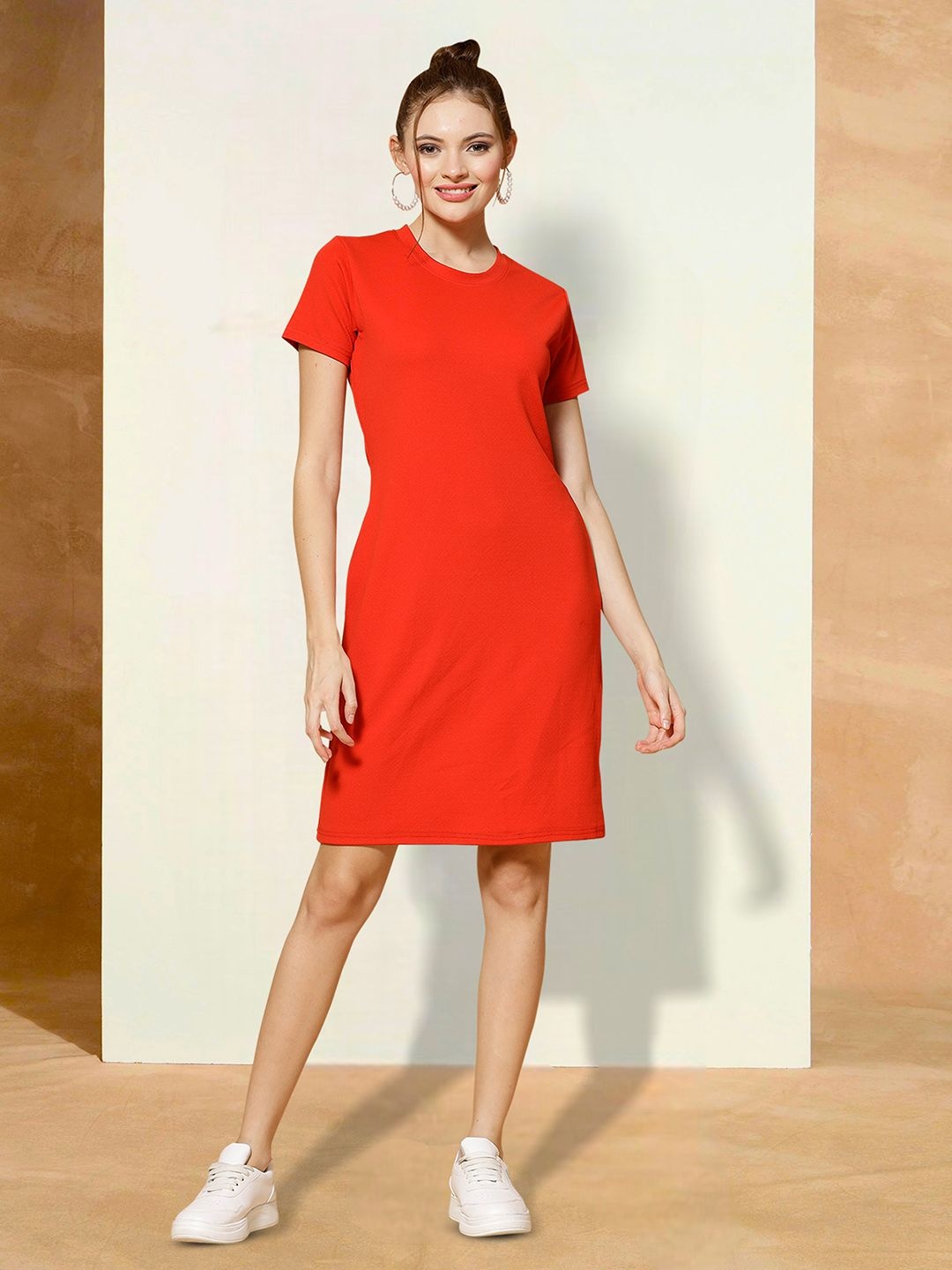 

Moda Rapido Applique Fit & Flare Dress, Red