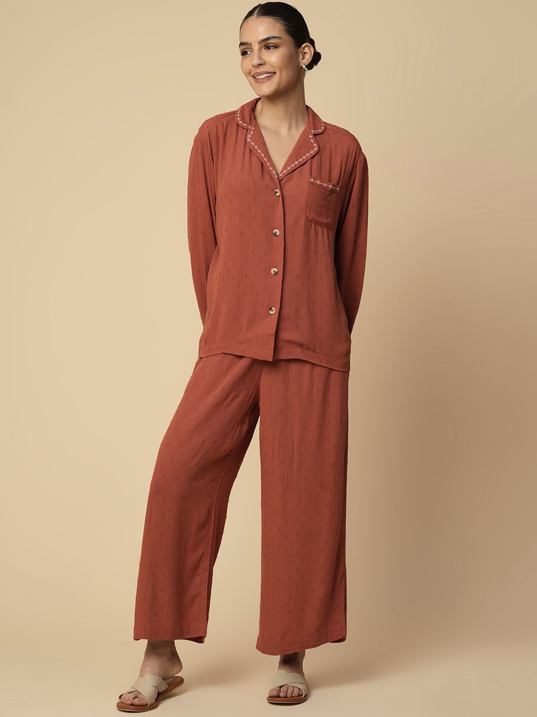 

Chemistry Women Night suit, Rust