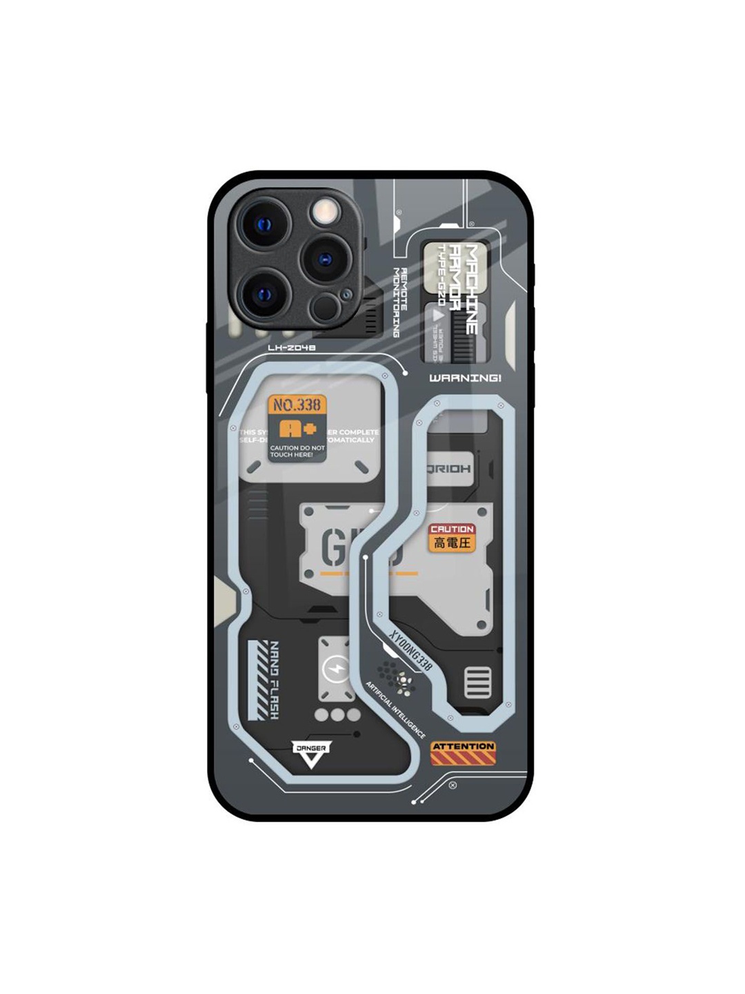 

QRIOH Typography Printed iPhone 12 Pro Max Back Case Mobile Accessories, Grey