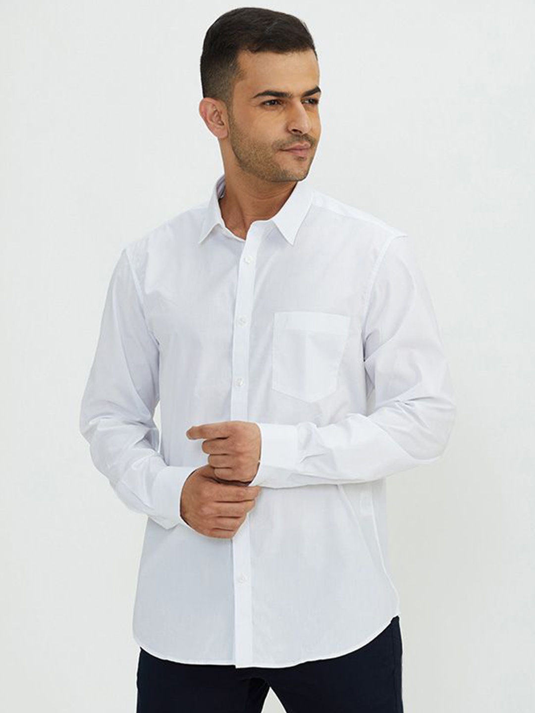 

Indian Terrain Men Slim Fit Opaque Casual Shirt, White