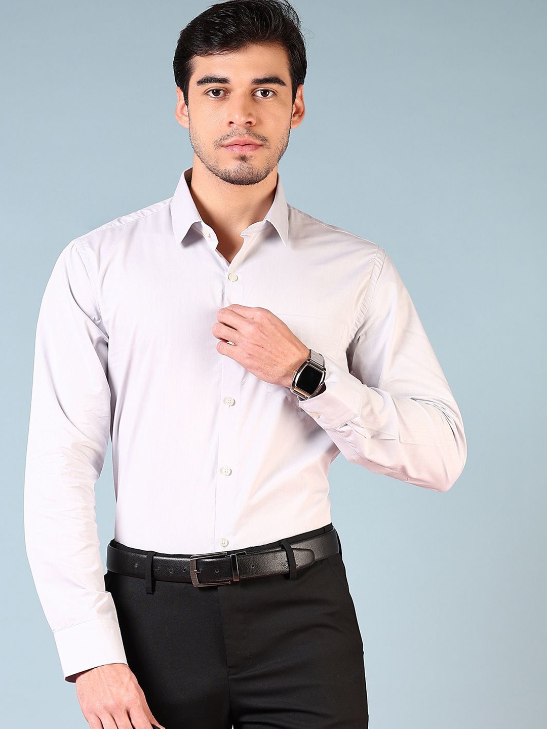 

V-Mart Men Opaque Formal Shirt, Grey