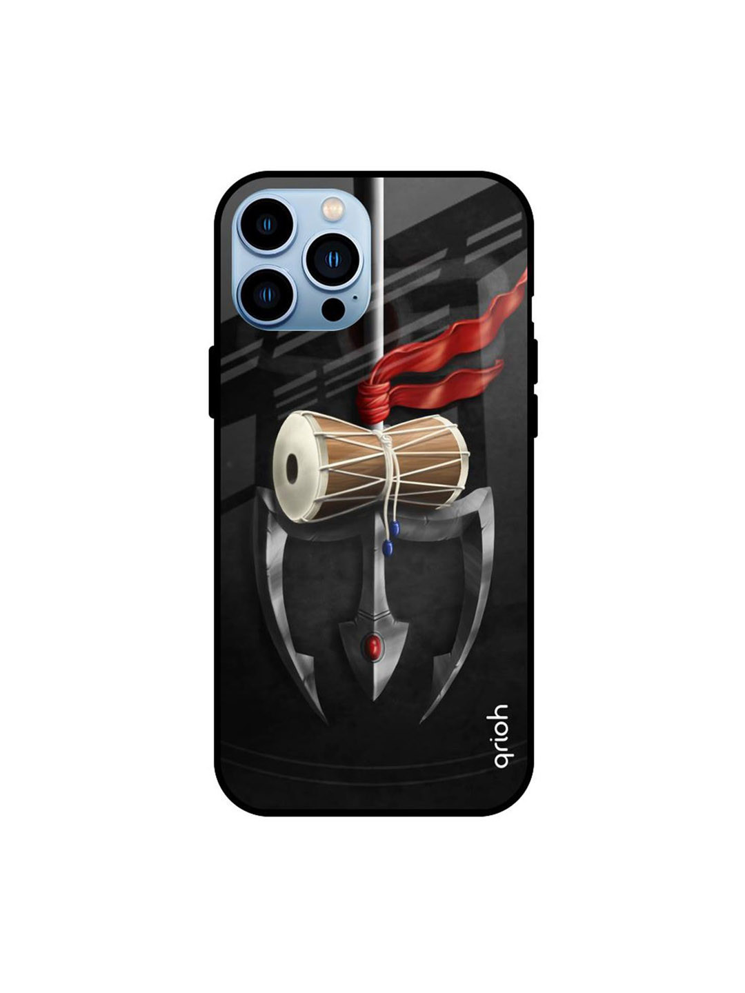 

QRIOH Power Of Lord Printed iPhone 13 Pro Back Case, Black