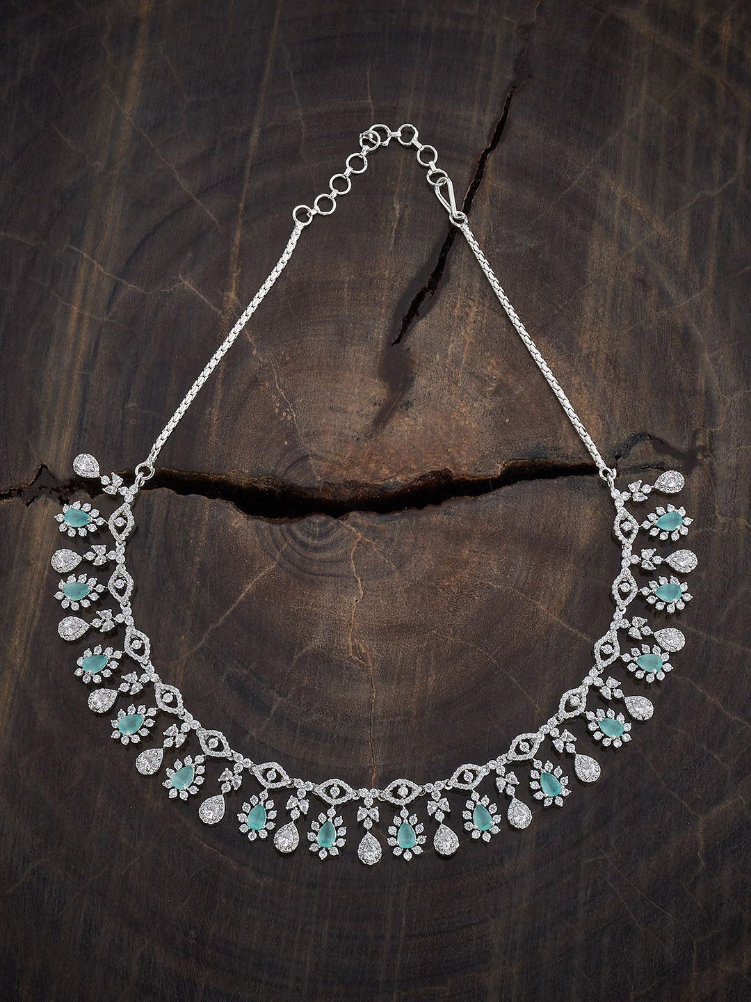 

Kushal's Fashion Jewellery Copper Rhodium-Plated Necklace, Silver