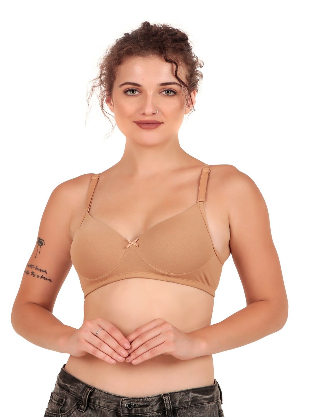 

VONZO Bra Medium Coverage Underwired Heavily Padded, Nude