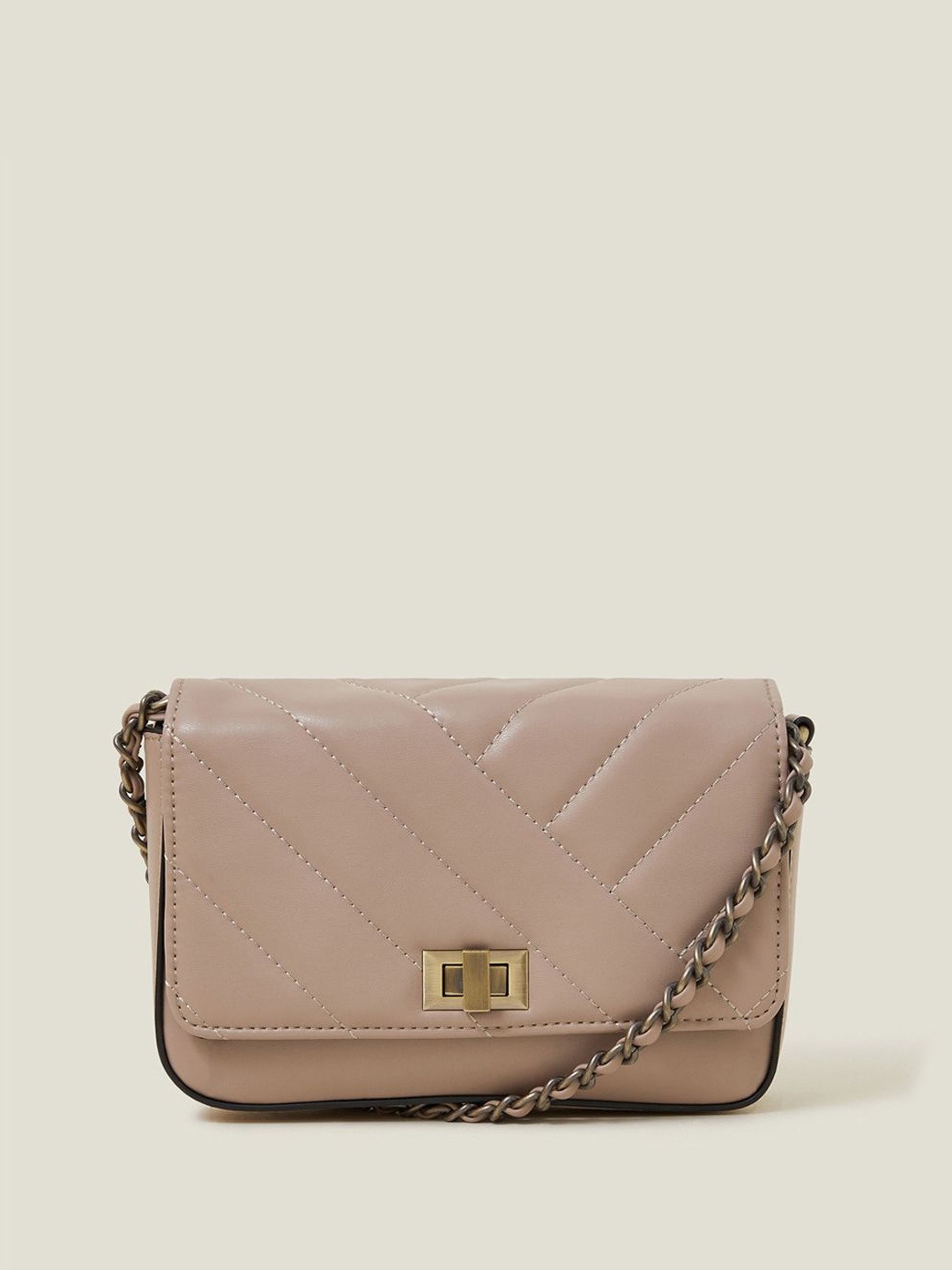 

Accessorize PU Swagger Sling Bag with Quilted, Pink