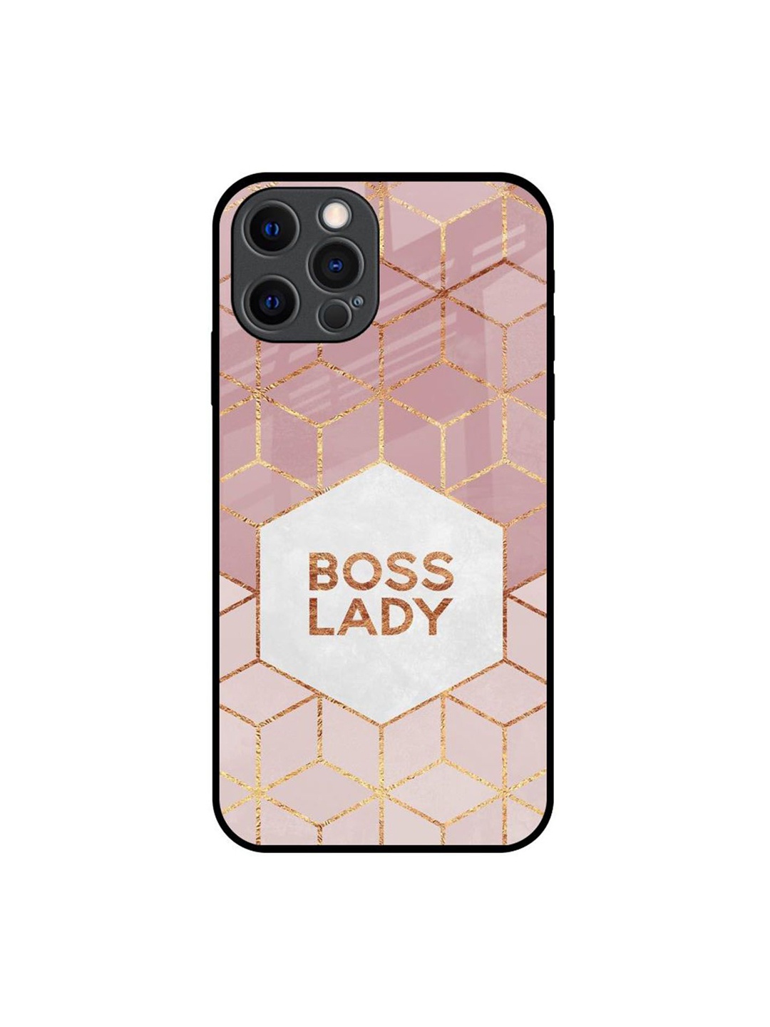 

QRIOH Quirky Printed iPhone 12 Pro Back Case Mobile Accessories, Pink