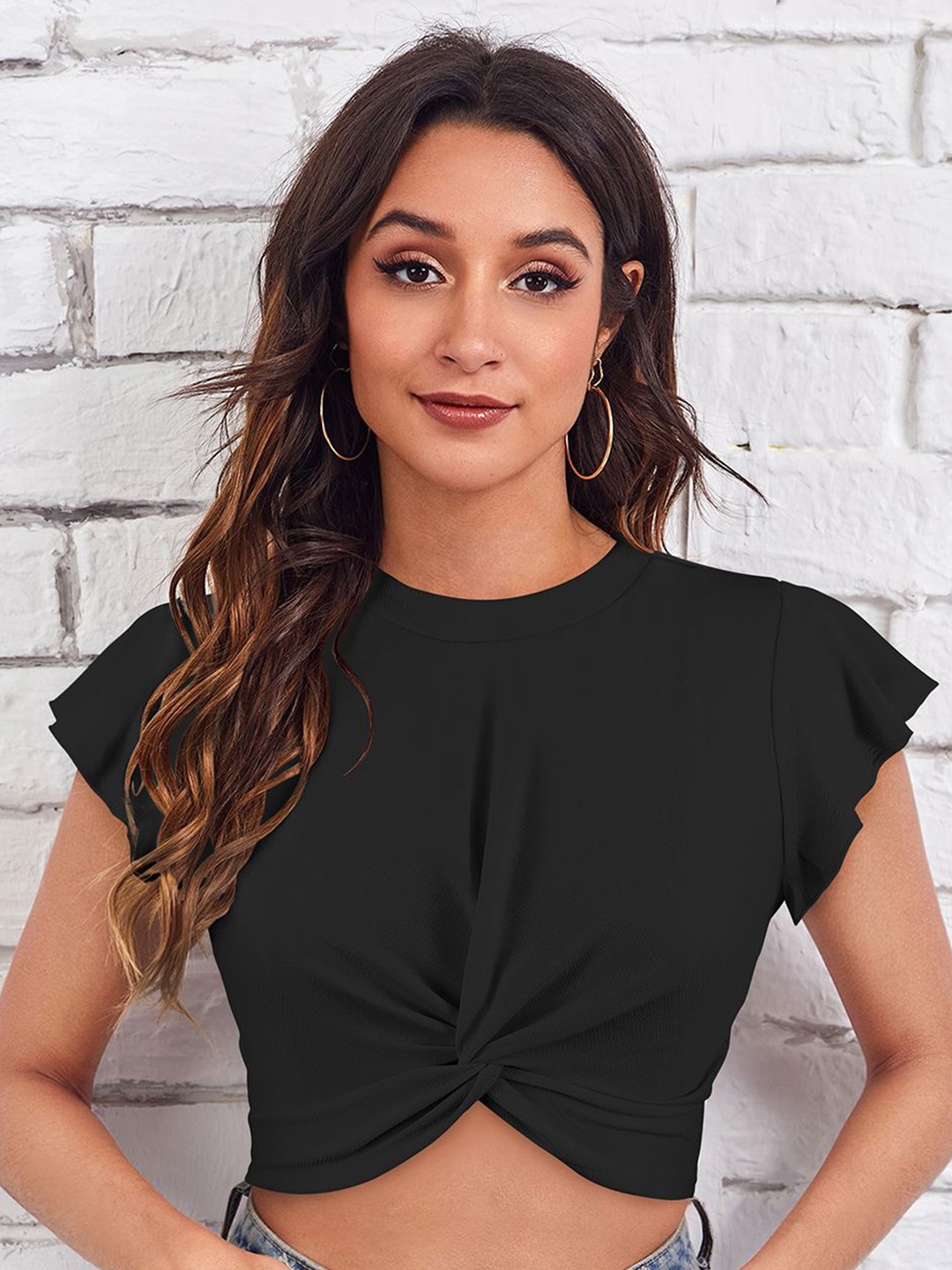 

CORSICA Crop Top, Black
