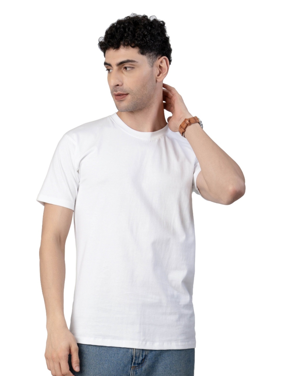 

CENSE Men Extended Sleeves Pockets T-shirt, White