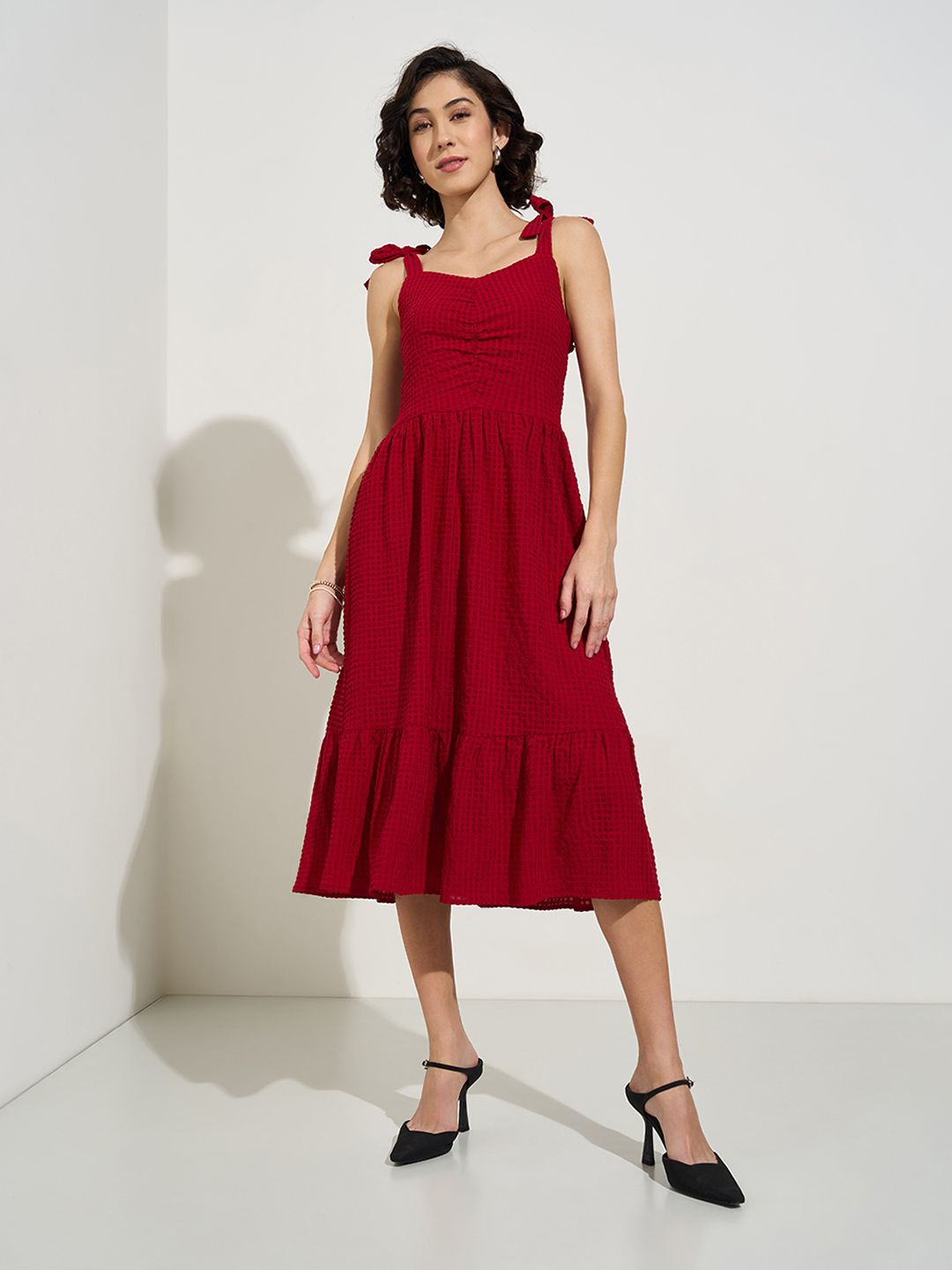 

Honey by Pantaloons A-Line Midi Dress, Red