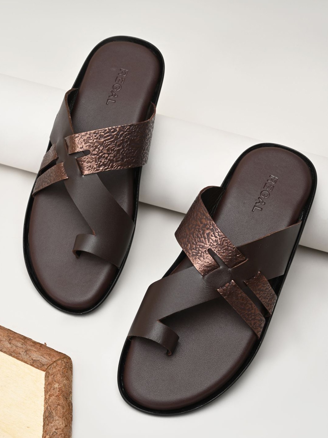 

Regal Men Ethnic Leather Comfort Sandals, Brown