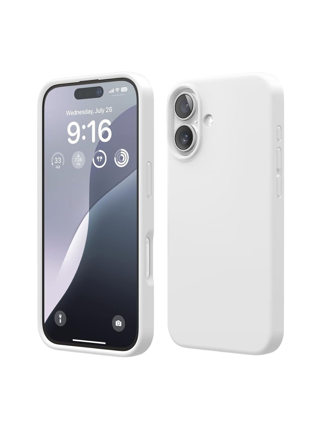 

LIRAMARK Solid iPhone 16 Plus Back Case, White
