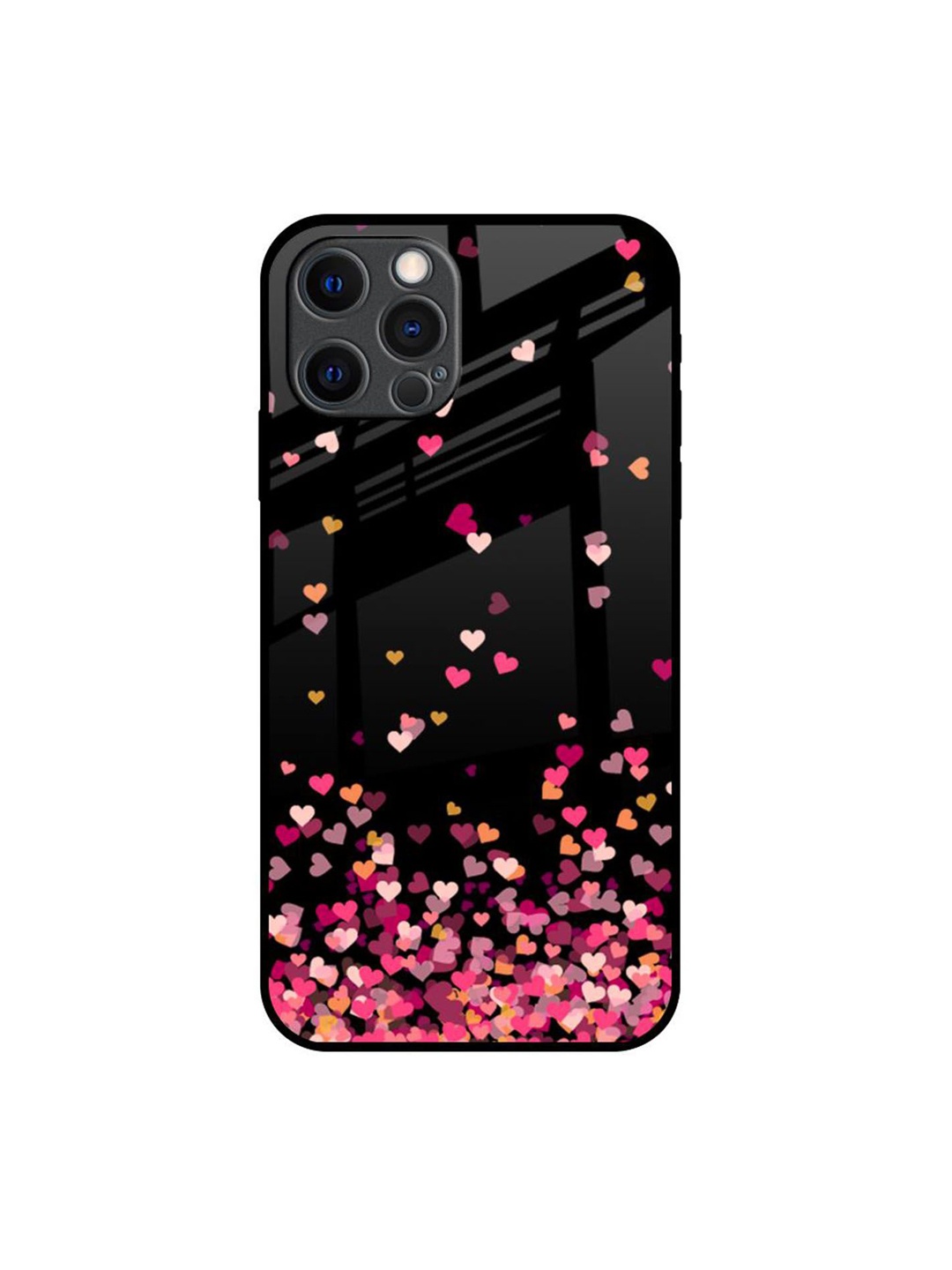 

QRIOH Quirky Printed iPhone 12 Pro Max Back Case Mobile Accessories, Black