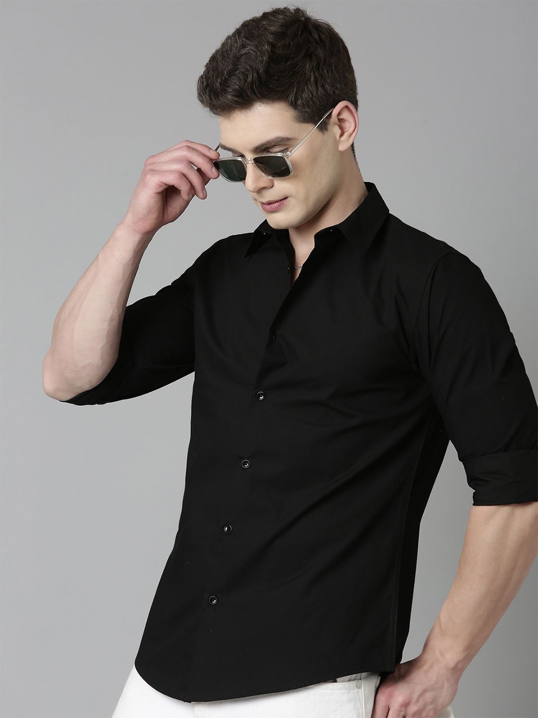 

Kook N Keech Men Standard Opaque Casual Shirt, Black