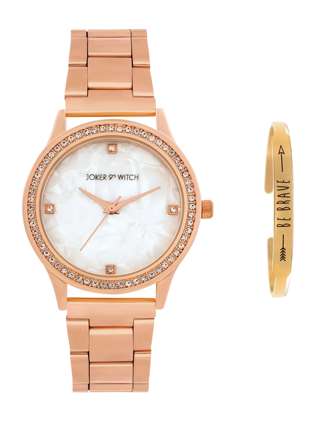 

JOKER & WITCH Women Dazzle Tide Watch Bracelet Stack, Rose gold