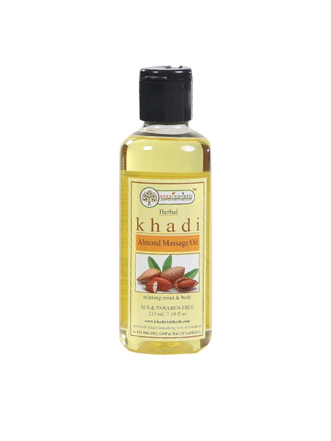 

Khadi Rishikesh Almond Massage Oil For Relaxing Mind & Body - 210 ml, Black