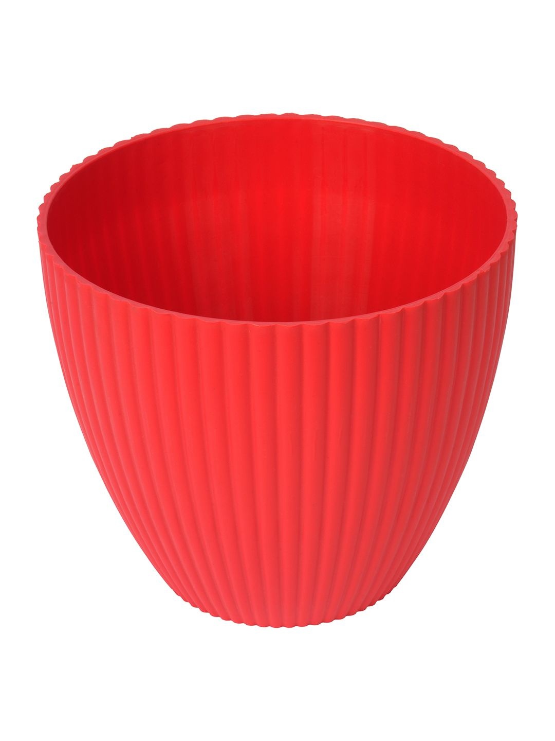 

Kuber Industries Red Textured Flower Pot Planter