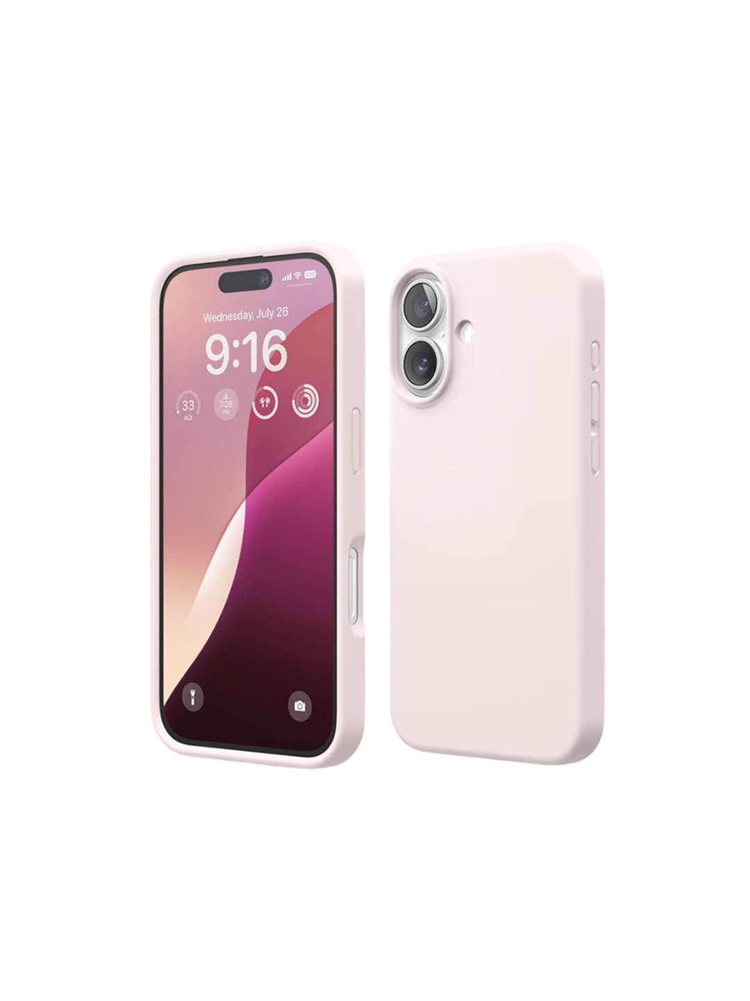 

LIRAMARK Solid iPhone 16 Plus Back Case, Pink