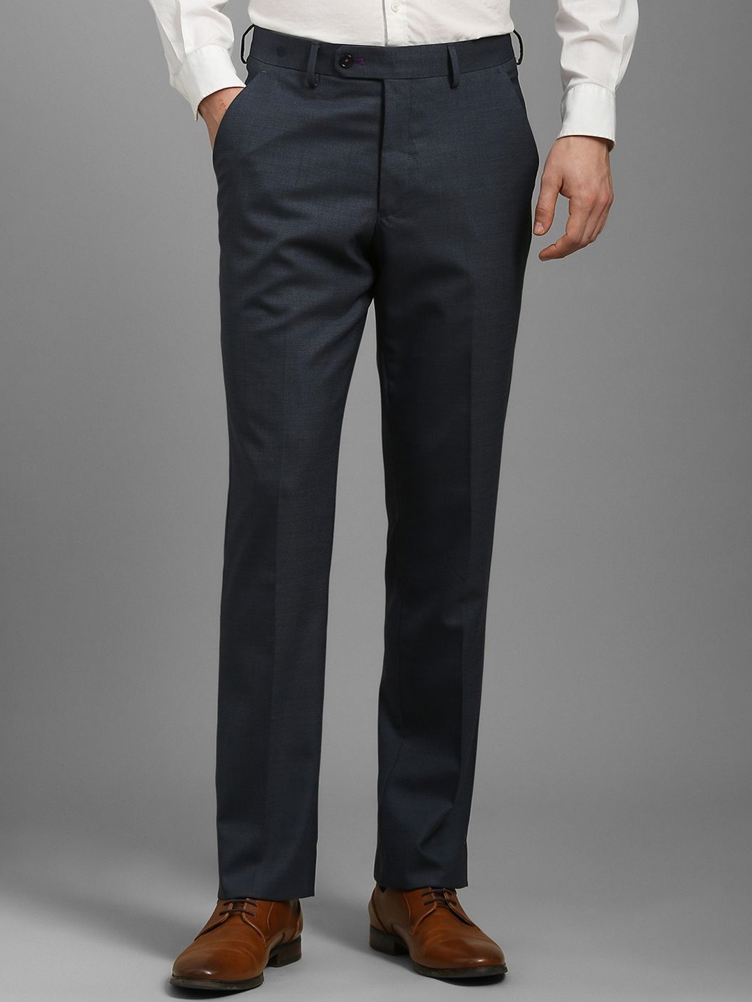 

Luxure by Louis Philippe Men Slim Fit Trousers, Navy blue