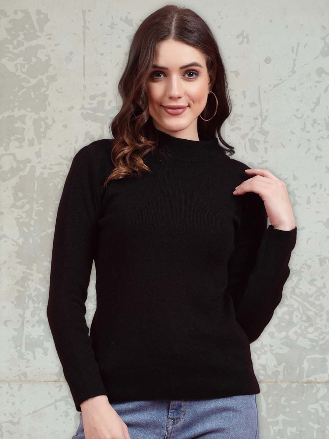 

all about you Women Woollen Pullover, Black