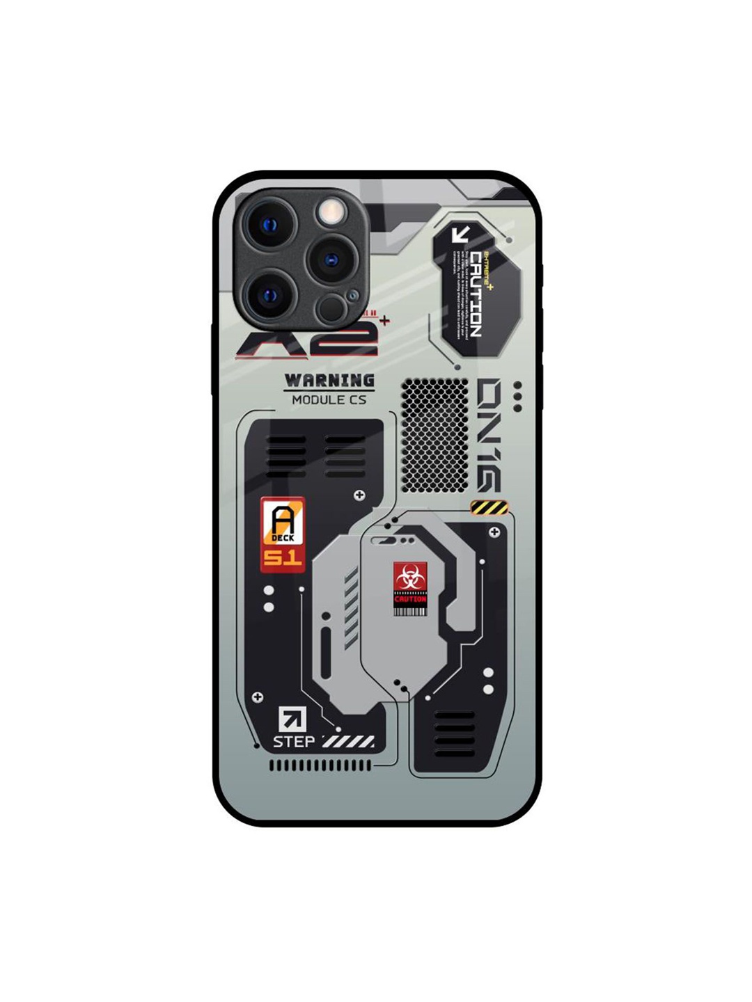 

QRIOH Typography Printed iPhone 12 Pro Max Back Case Mobile Accessories, Grey