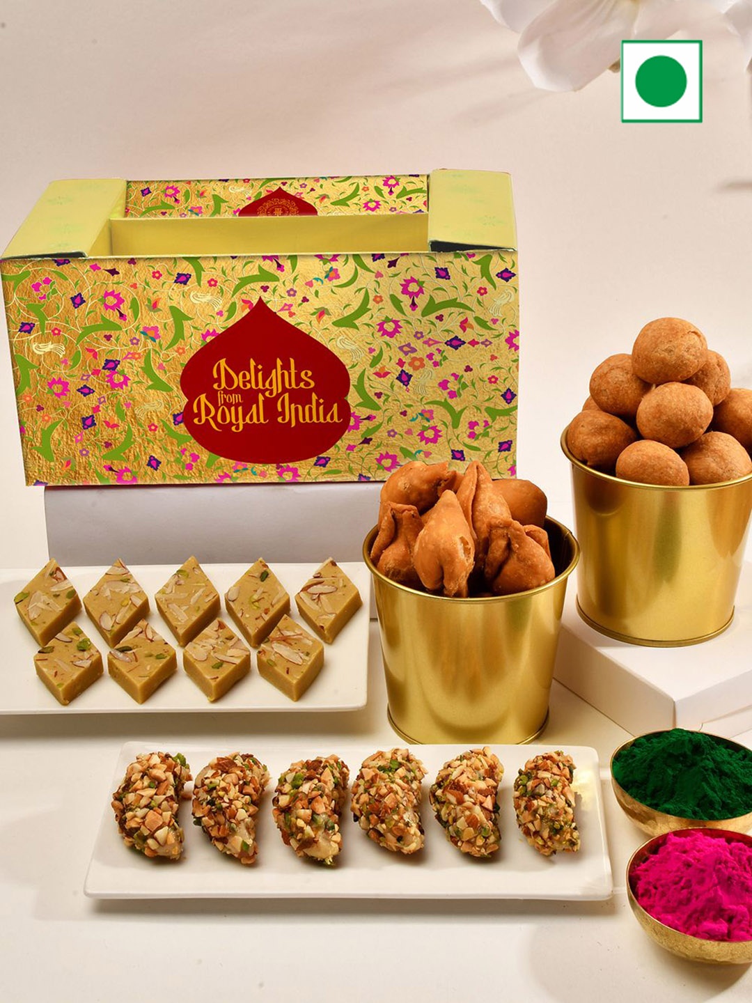 

RawFruit 6-Pcs Holi Hamper Assorted Gifts, Yellow