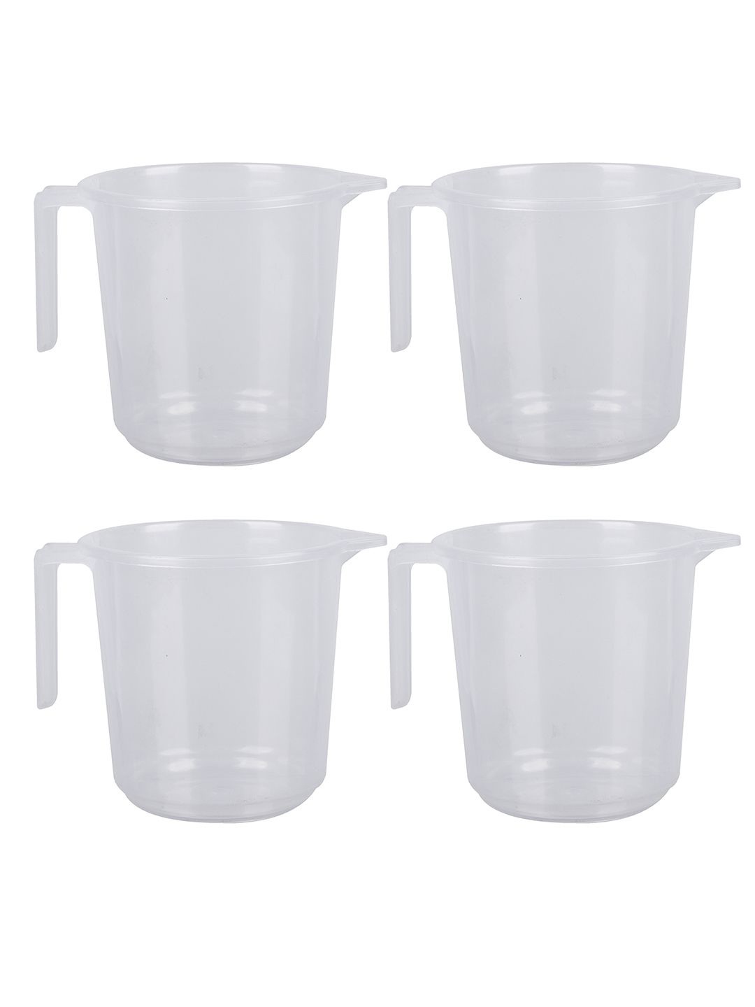

Kuber Industries Transparent 4 Pieces Bathroom Mug 1.5L