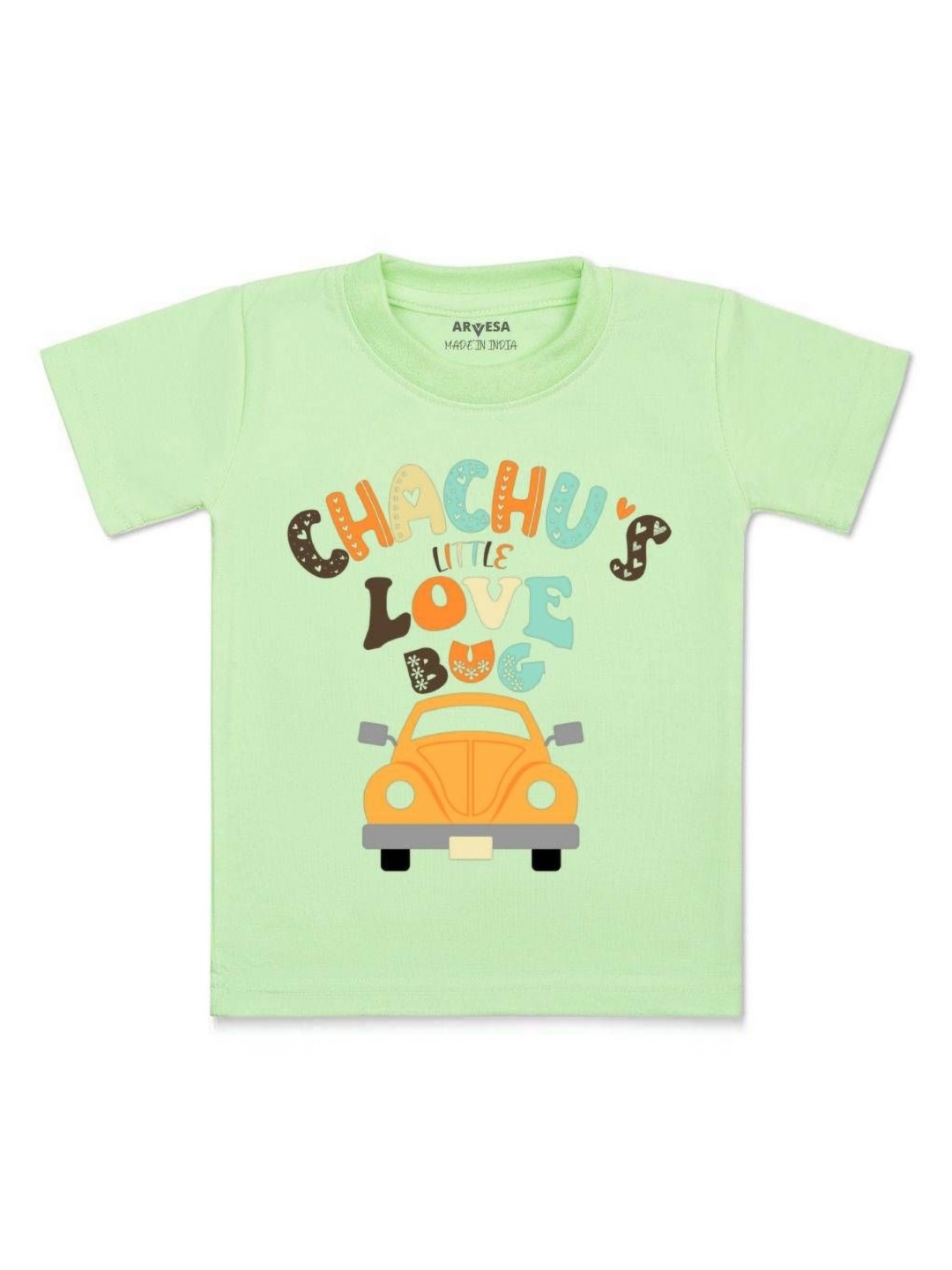 

Arvesa Kids Chachu Little Love Bug Printed Tshirt, Green