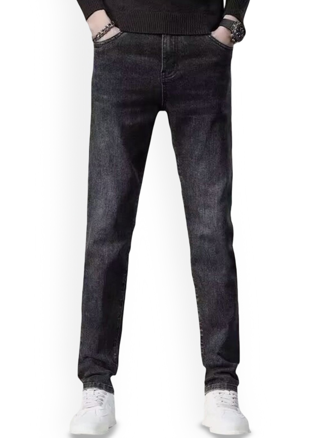 

Mast & Harbour Men Regular Fit Mid Rise Jeans, Grey