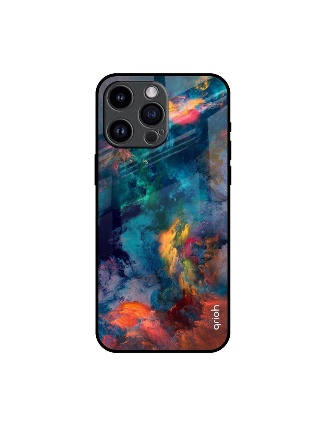 

QRIOH Cloudburst Printed iPhone 14 Pro Max Back Case, Blue