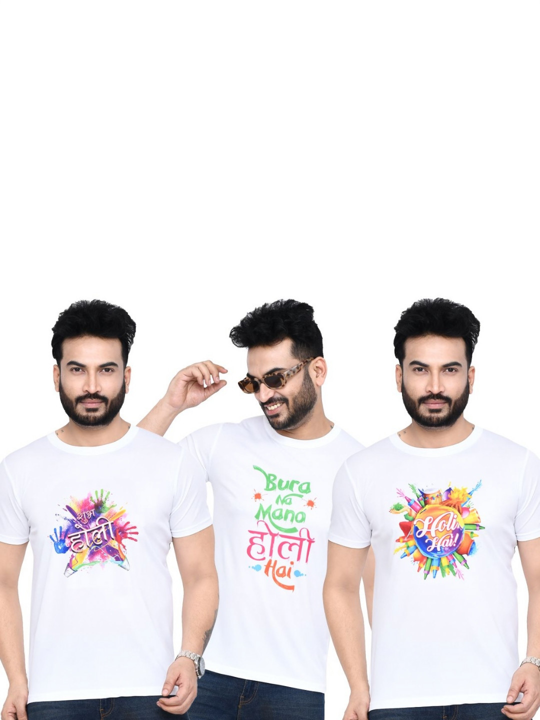

RAPL Women 3 Printed Applique T-shirt, White