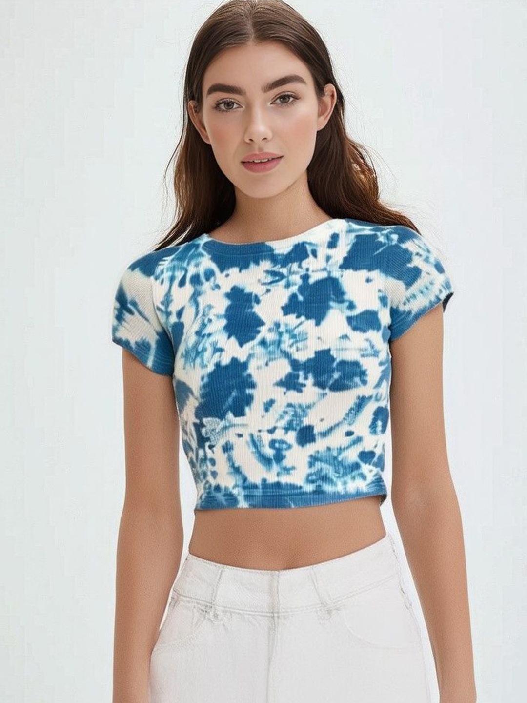 

sollobell Cotton Crop Top, Blue