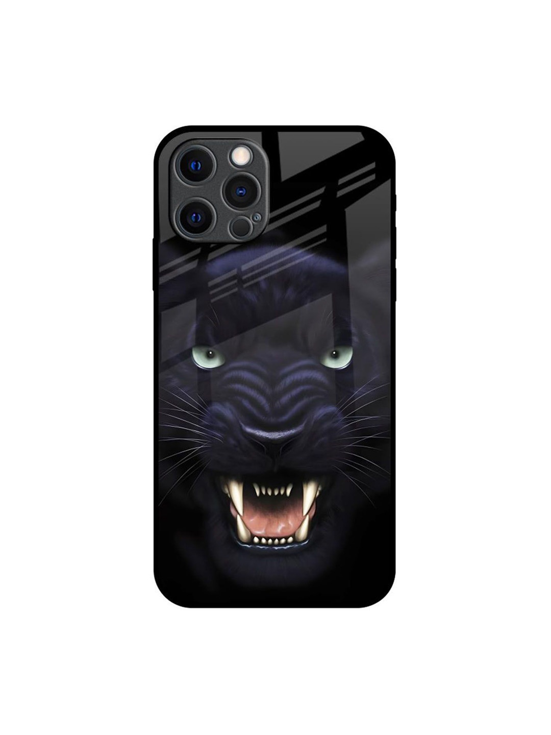 

QRIOH Quirky Printed iPhone 12 Pro Max Back Case Mobile Accessories, Black