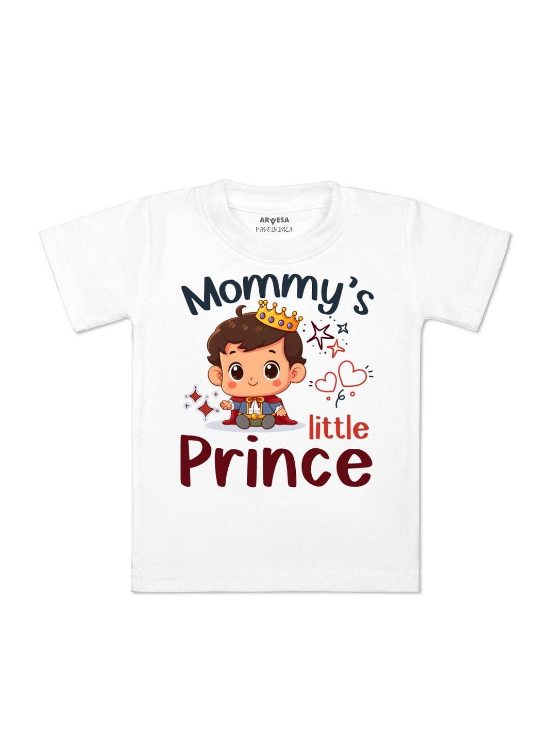 

Arvesa Kids Kids Mommy Little Prince Printed Tshirt, White