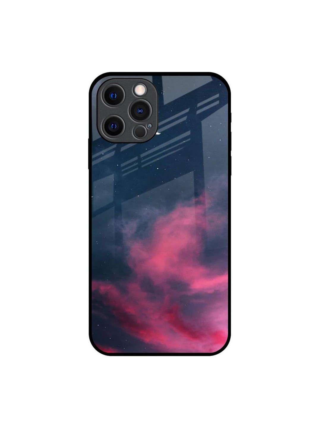 

QRIOH Quirky Printed iPhone 12 Pro Back Case Mobile Accessories, Navy blue