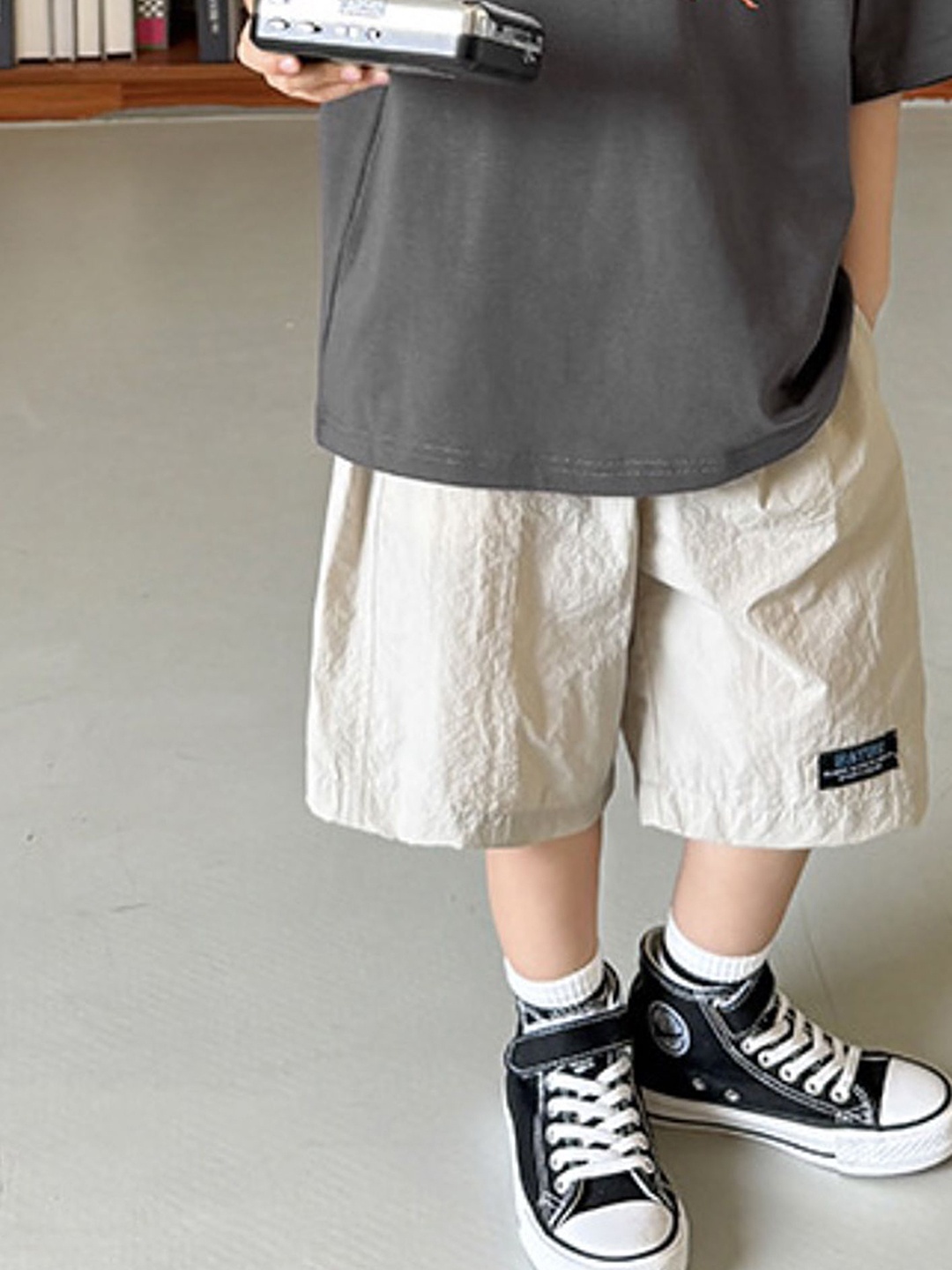 

LULU & SKY Boys Loose Fit Shorts, Khaki